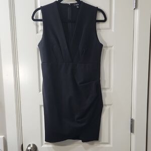 Lulu's Classic Black V-Neck Dress Large